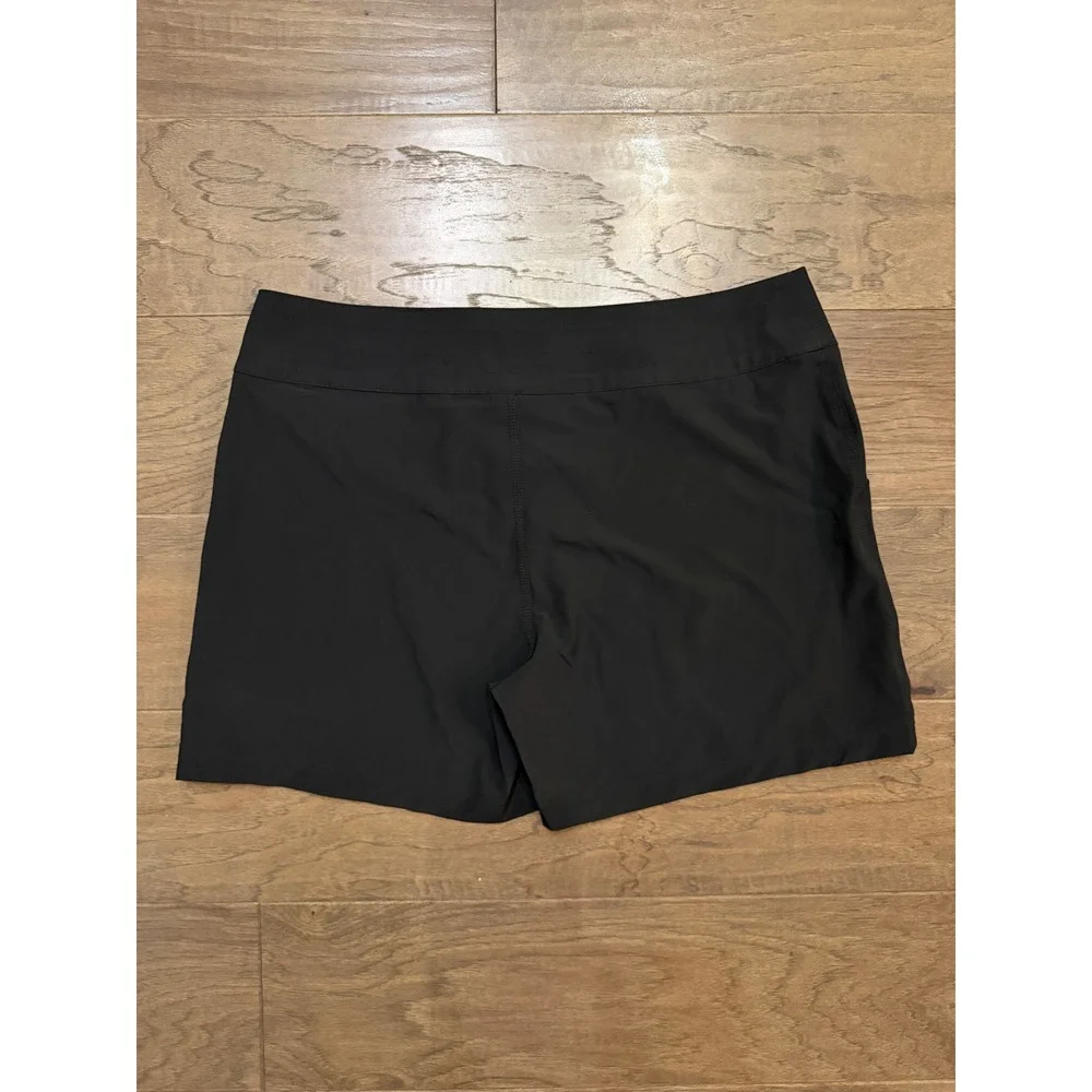 La Blanca Womens Black Lace Up Front Board Shorts‎ Swim Bottoms Size 8 L